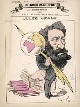 Jules Verne French Science Fiction Writer-Andr? Gill-Mounted Photographic Print