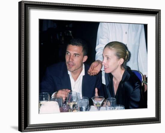 Andre Balazs Seated with Caroline Bessette Kennedy-Dave Allocca-Framed Premium Photographic Print