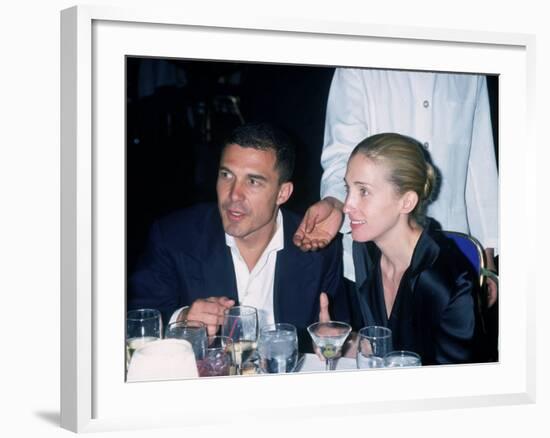 Andre Balazs Seated with Caroline Bessette Kennedy-Dave Allocca-Framed Premium Photographic Print