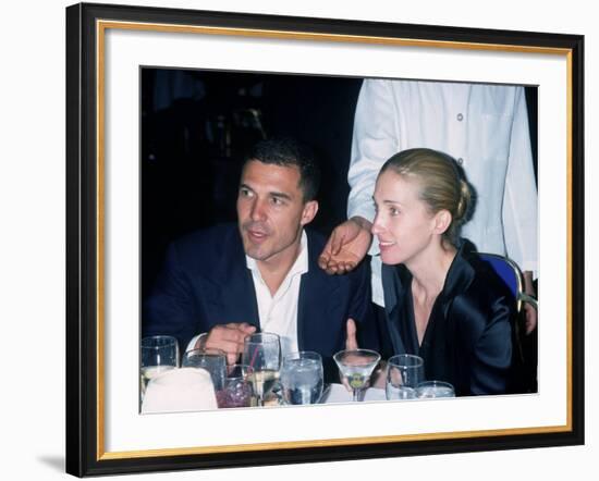 Andre Balazs Seated with Caroline Bessette Kennedy-Dave Allocca-Framed Premium Photographic Print