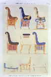 Various Painted Seats and Armchairs, 5th Tomb: Kings at the East, Byban El Molouk, c.1822-Andre Dutertre-Giclee Print