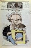 Caricature of Jules Verne from "L'Eclipse," 13th December 1874-André Gill-Giclee Print
