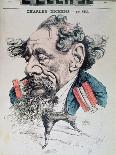 Caricature of Emile Zola Saluting a Bust of Honore de Balzac 1878-André Gill-Giclee Print