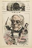 Caricature of Jules Verne from "L'Eclipse," 13th December 1874-André Gill-Giclee Print