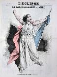 Mlle Agar Singing the Marseillaise, from the Front Cover of LEclipse, 28th August, 1870-André Gill-Giclee Print