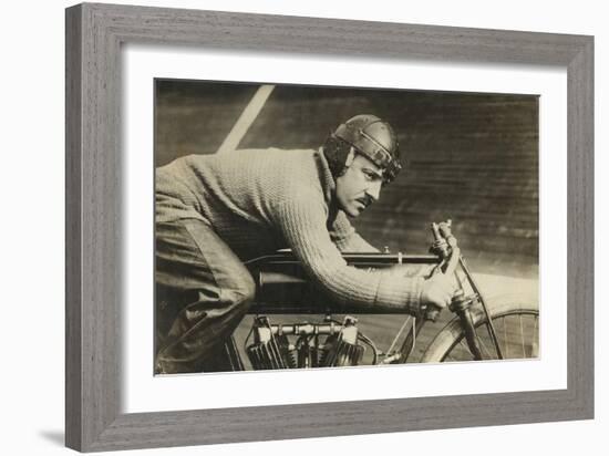 Andre Grapperon was a French Champion Motorcyclist in 1913-null-Framed Photo