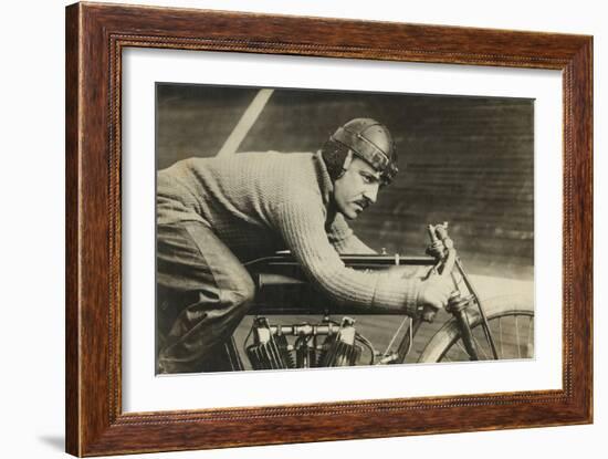 Andre Grapperon was a French Champion Motorcyclist in 1913-null-Framed Photo