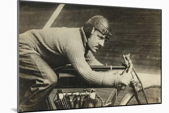 Andre Grapperon was a French Champion Motorcyclist in 1913-null-Mounted Photo