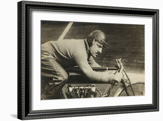 Andre Grapperon was a French Champion Motorcyclist in 1913-null-Framed Photo