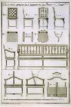 Designs for Wooden Chairs and Benches for the Garden, from 'L'Art du Menuisier', pub. 1769-74-Andre Jacob Roubo-Giclee Print