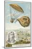 Andre-Jacques Garnerin Descending from a Balloon by Parachute, 1797-null-Mounted Giclee Print