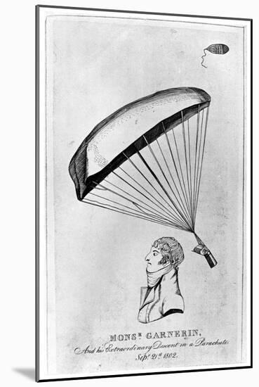 Andre Jacques Garnerin, French Aeronaut and the First Parachutist, C1802-null-Mounted Giclee Print