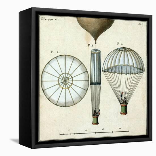 André-Jacques Garnerin's Parachute, 1797-Science Source-Framed Premier Image Canvas
