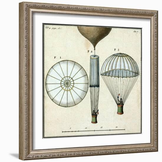 André-Jacques Garnerin's Parachute, 1797-Science Source-Framed Giclee Print