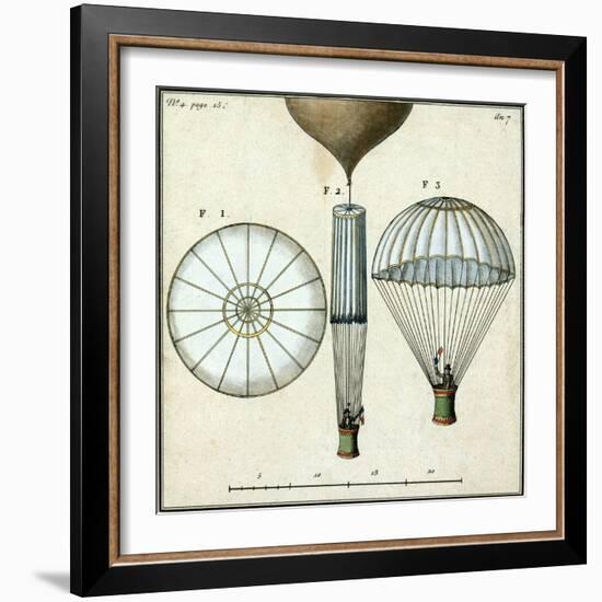 André-Jacques Garnerin's Parachute, 1797-Science Source-Framed Giclee Print