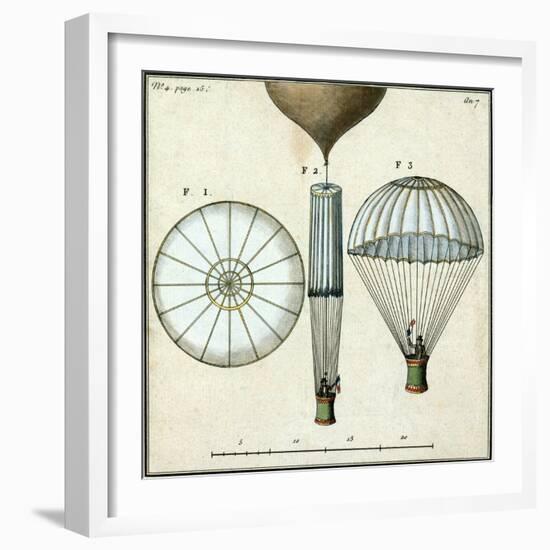 André-Jacques Garnerin's Parachute, 1797-Science Source-Framed Giclee Print