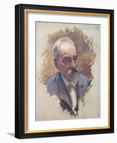 André Theuriet (1833-1907) (Oil on Canvas)-Paul Chabas-Framed Giclee Print