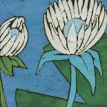 Teal Batik Botanical IV-Andrea Davis-Stretched Canvas