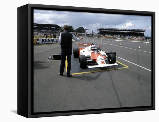 Andrea De Cesaris in a Mclaren-Cosworth MP4, British Grand Prix, Silverstone, 1981-null-Framed Premier Image Canvas