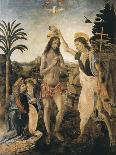 Baptism of Christ-Andrea del Verrocchio-Framed Art Print