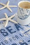 Still Life, Maritime, Blue, Starfish, Material, Text, Coffee Cup-Andrea Haase-Photographic Print