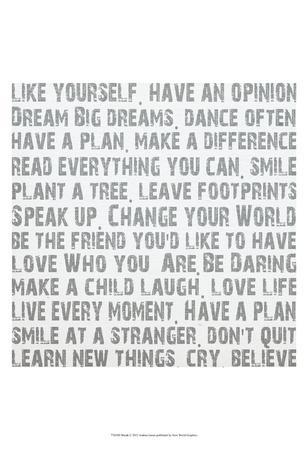 24 x 24 Live Every Moment Poster Print by Kimberly Allen