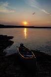 Sundown, Lelang Lake, boat, Dalsland, Götaland, Sweden-Andrea Lang-Photographic Print