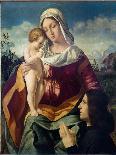 La Vierge Et L'enfant, Avec Un Donateur - Peinture De Andrea Previtali (Vers 1480-1528), Huile Sur-Andrea Previtali-Giclee Print