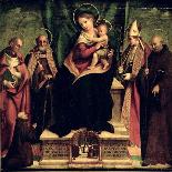 The Virgin and Child Enthroned with Saints-Andrea Sabatini-Framed Giclee Print