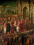 King Henri III (1551-89) of France Visiting Venice in 1574, Escorted by Doge Alvise Mocenigo-Andrea Vicentino-Framed Giclee Print