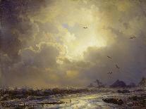 Towboat Leaving the Port of Ostend at Heyday, before 1882-Andreas Achenbach-Giclee Print
