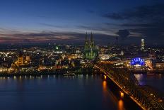 Germany, North Rhine-Westphalia, View of Cologne at Night-Andreas Keil-Photographic Print