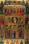 The Ascension of Christ with the Hetoimasia, 15th Century-Andreas Ritzos-Framed Premier Image Canvas