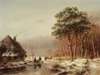 Skating in Holland-Andreas Schelfhout-Giclee Print
