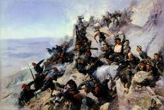 The Defence of the "Eagle Aerie" on the Shipka in 1877, 1893-Andrei Nikolaevich Popov-Framed Giclee Print