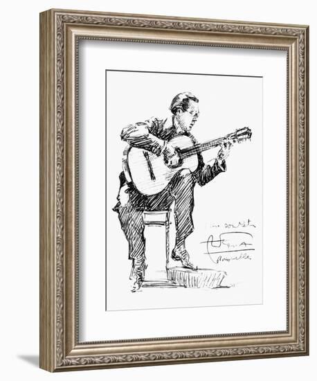 Andres Segovia (1893-1987)-Hilda Wiener-Framed Giclee Print