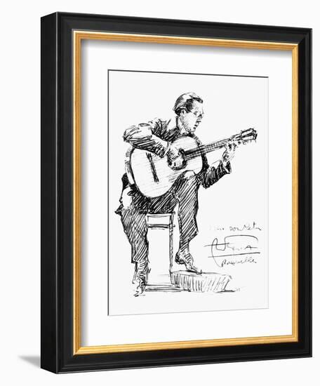 Andres Segovia (1893-1987)-Hilda Wiener-Framed Giclee Print