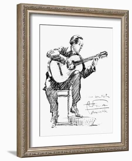 Andres Segovia (1893-1987)-Hilda Wiener-Framed Giclee Print