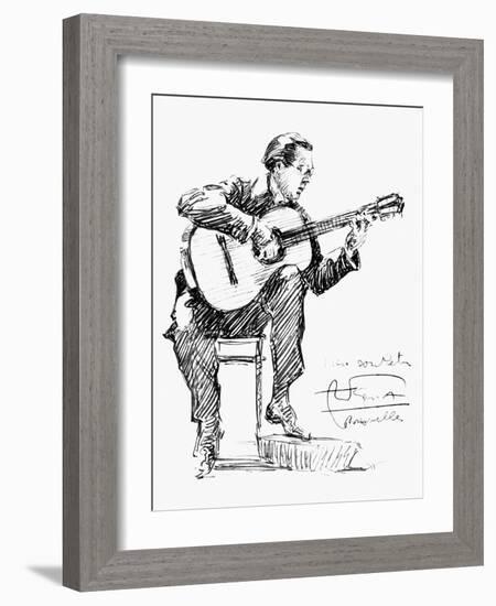 Andres Segovia (1893-1987)-Hilda Wiener-Framed Giclee Print