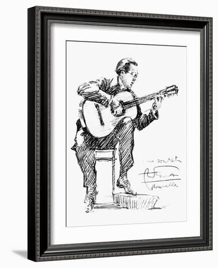 Andres Segovia (1893-1987)-Hilda Wiener-Framed Giclee Print