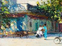 Light on Old House, Pondicherry, 2017-Andrew Gifford-Framed Premier Image Canvas