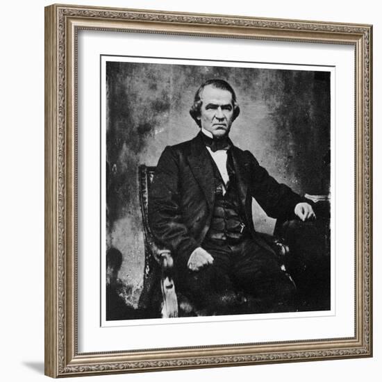 Andrew Johnson, 17th President of the United States, 1860S-MATHEW B BRADY-Framed Giclee Print