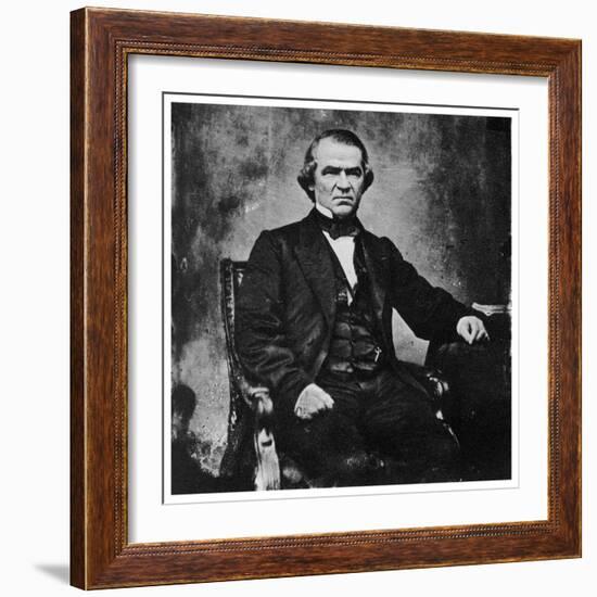 Andrew Johnson, 17th President of the United States, 1860S-MATHEW B BRADY-Framed Giclee Print