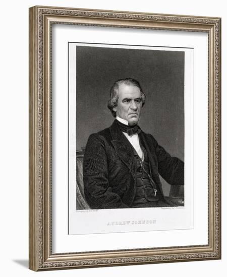 Andrew Johnson, 17th President of the United States of America-Mathew Brady-Framed Giclee Print