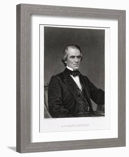 Andrew Johnson, 17th President of the United States of America-Mathew Brady-Framed Giclee Print