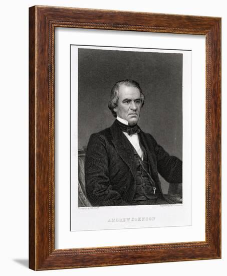 Andrew Johnson, 17th President of the United States of America-Mathew Brady-Framed Giclee Print