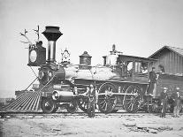 Locomotive Number 23 at Wyoming Station New Little Laramie River, Wyoming, 1868-Andrew Joseph Russell-Framed Giclee Print