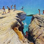 Jumping Off the Rocks, Plates, Skiathos, 2015-Andrew Macara-Giclee Print
