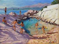 Jumping Off the Rocks, Plates, Skiathos, 2015-Andrew Macara-Giclee Print