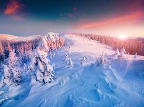 Beautiful Winter Sunrise in the City Park. Retro Style.-Andrew Mayovskyy-Photographic Print